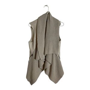 BNCI by Blanc Noir Jacket vest faux leather and sweater Medium